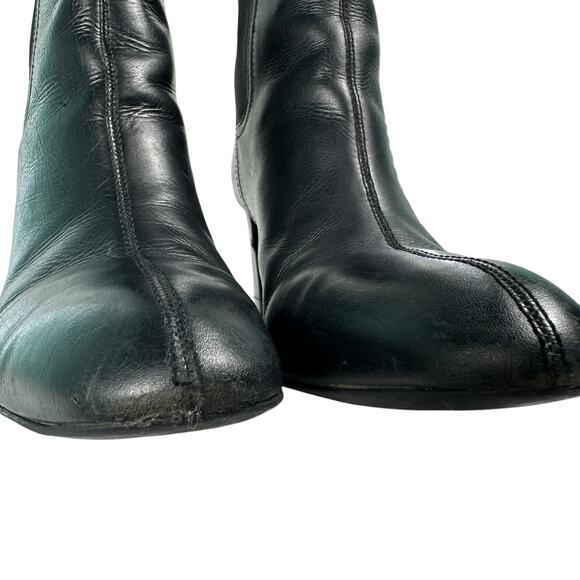 Tory Burch Leather April Ankle Chelsea Heeled Boots Bootie Womens Size 10 M - Picture 14 of 16